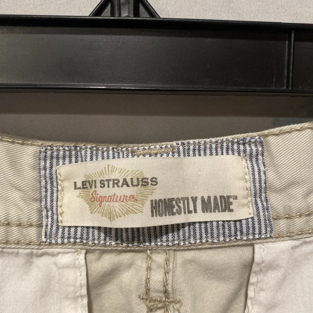 Levis Shorts Mens 34 Khaki Cargo Distressed Utility Baggy Workwear